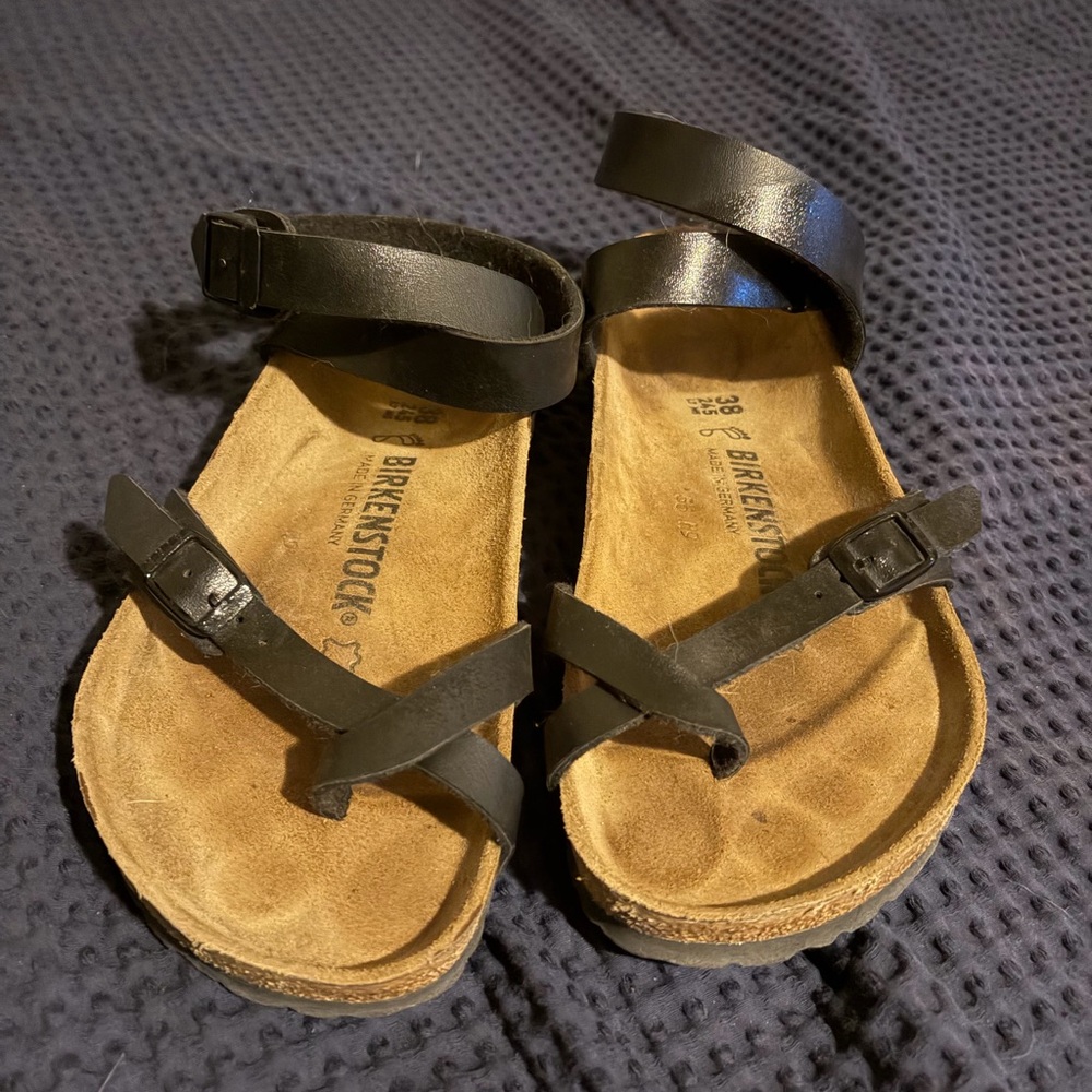 Birkenstock Black Leather Sandals